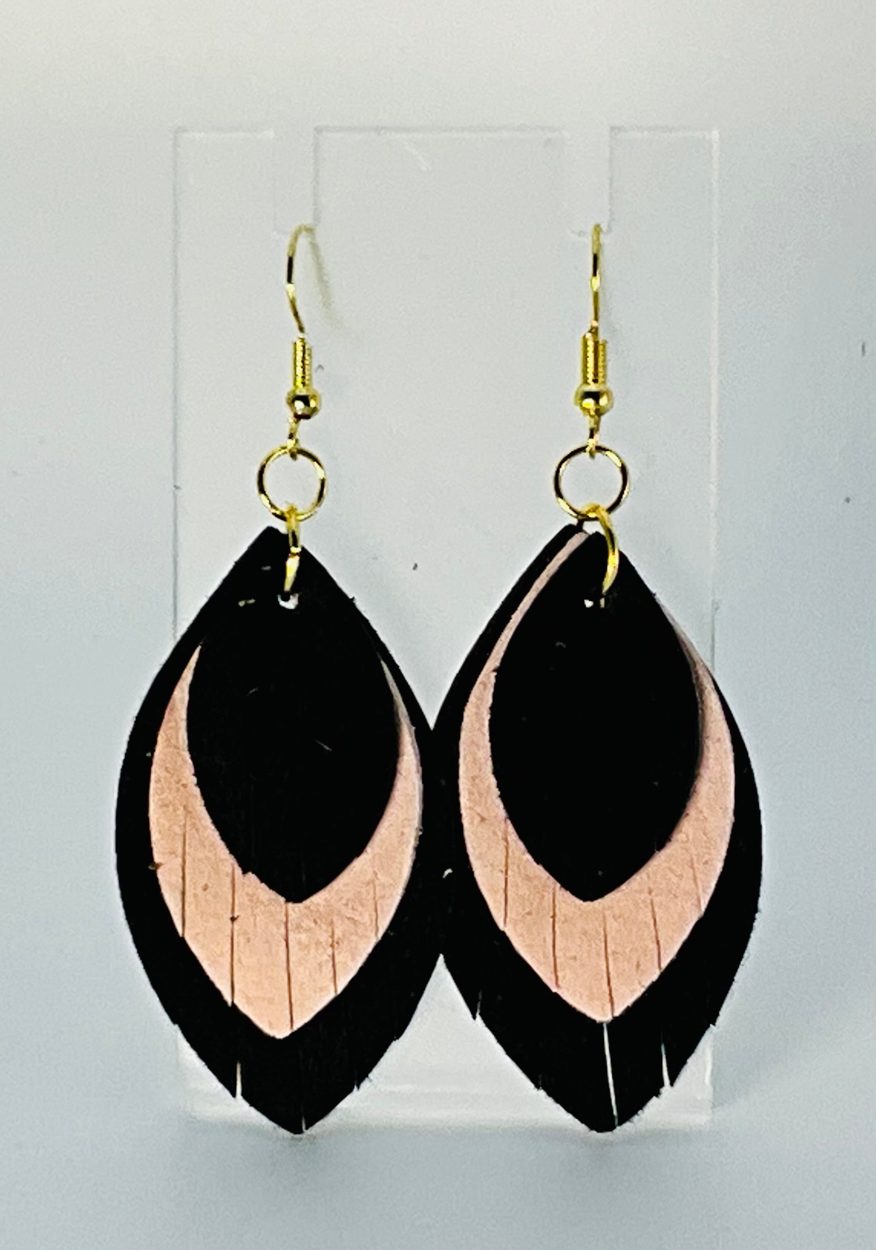 Sylvie Bee Triple Feather Earrings