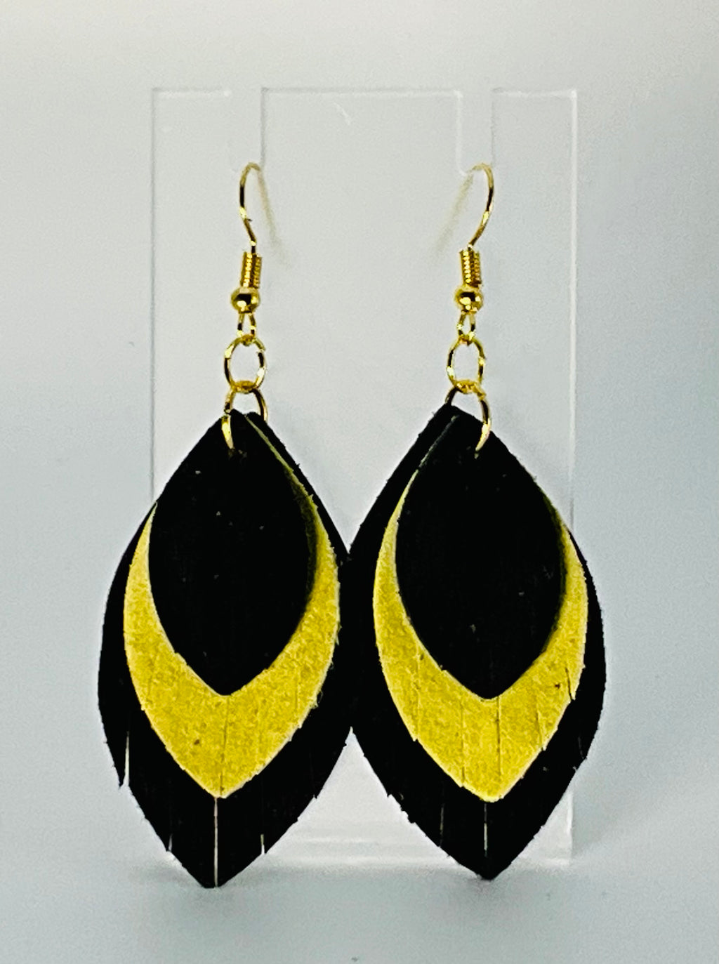 Sylvie Bee Triple Feather Earrings