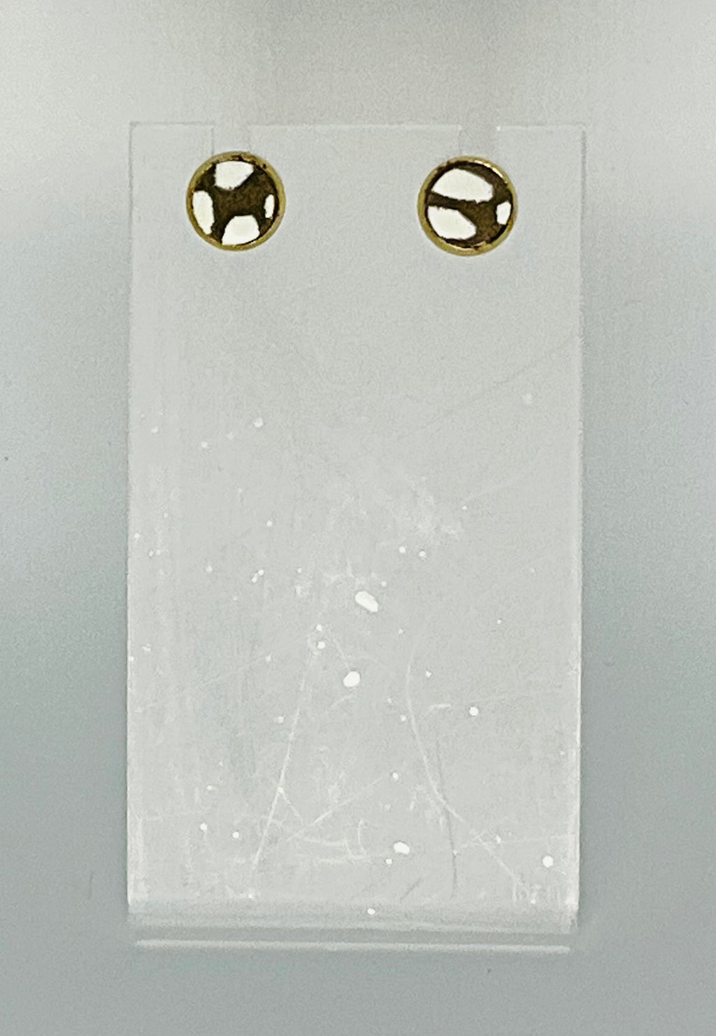 Hazy Bee Leather Stud Earrings