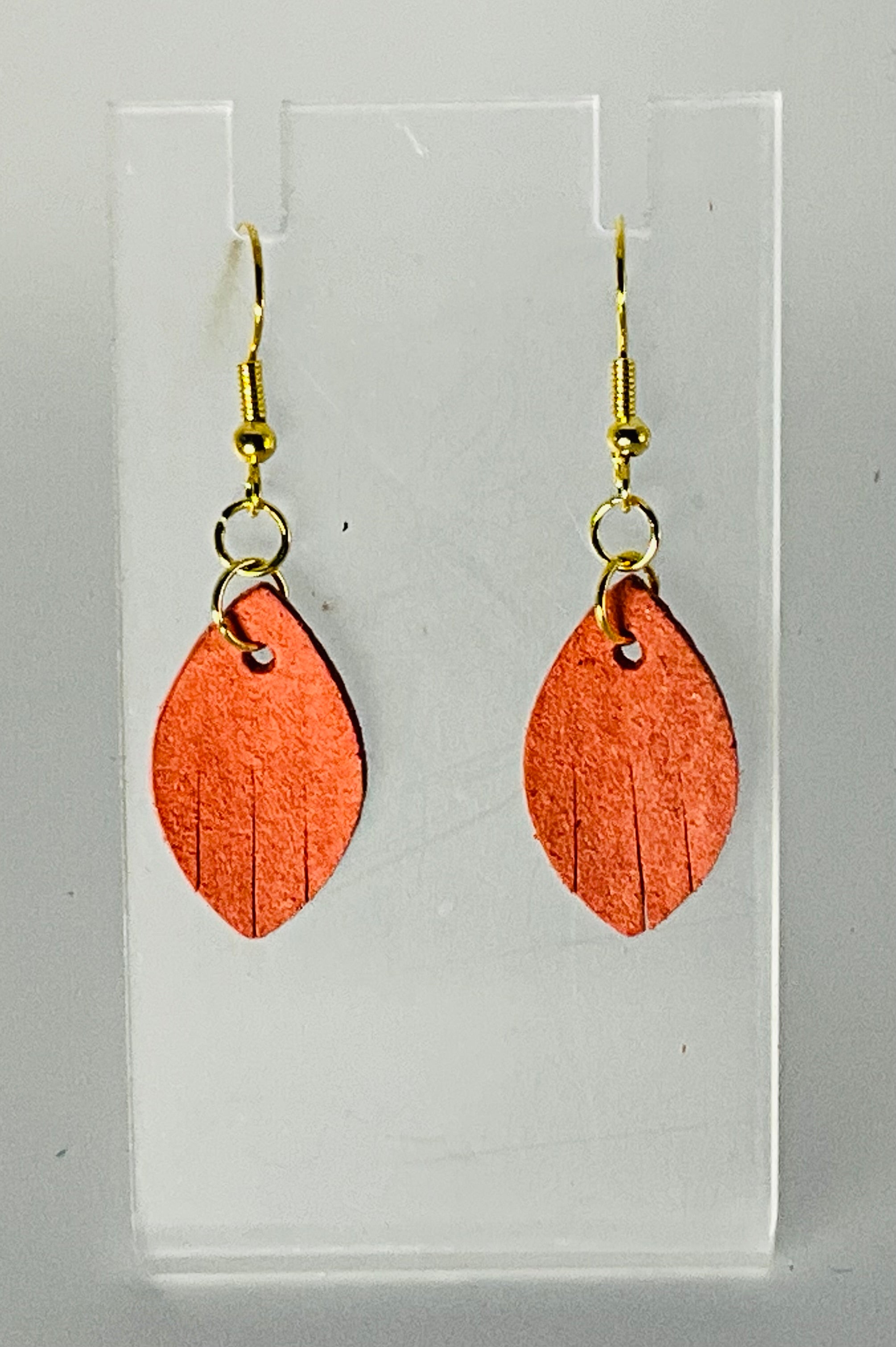 Kaity Bee Tiny Suede Feather Earrings