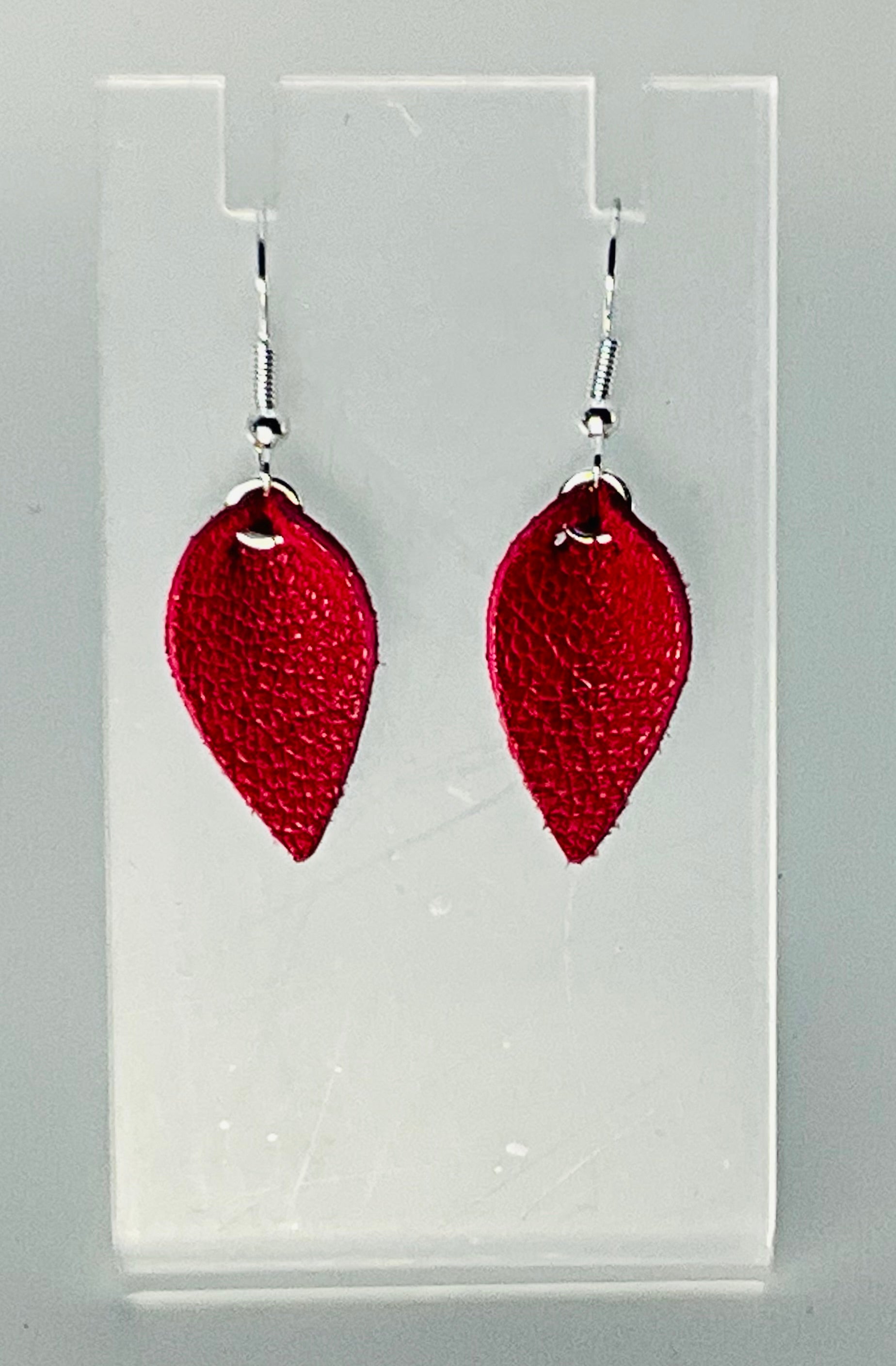 Lexy Bee Tiny Leather Petal Earrings