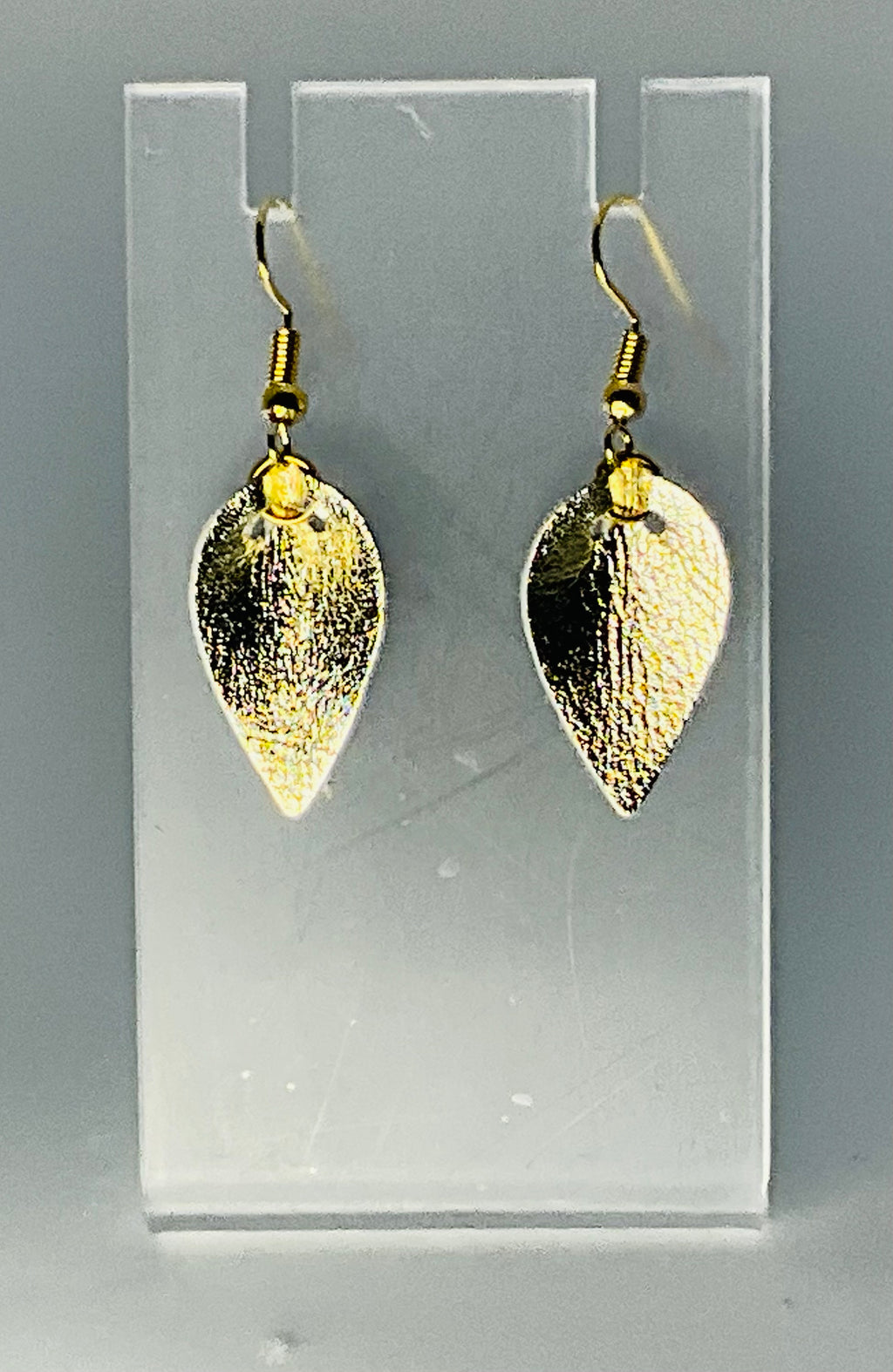 Lexy Bee Tiny Leather Petal Earrings