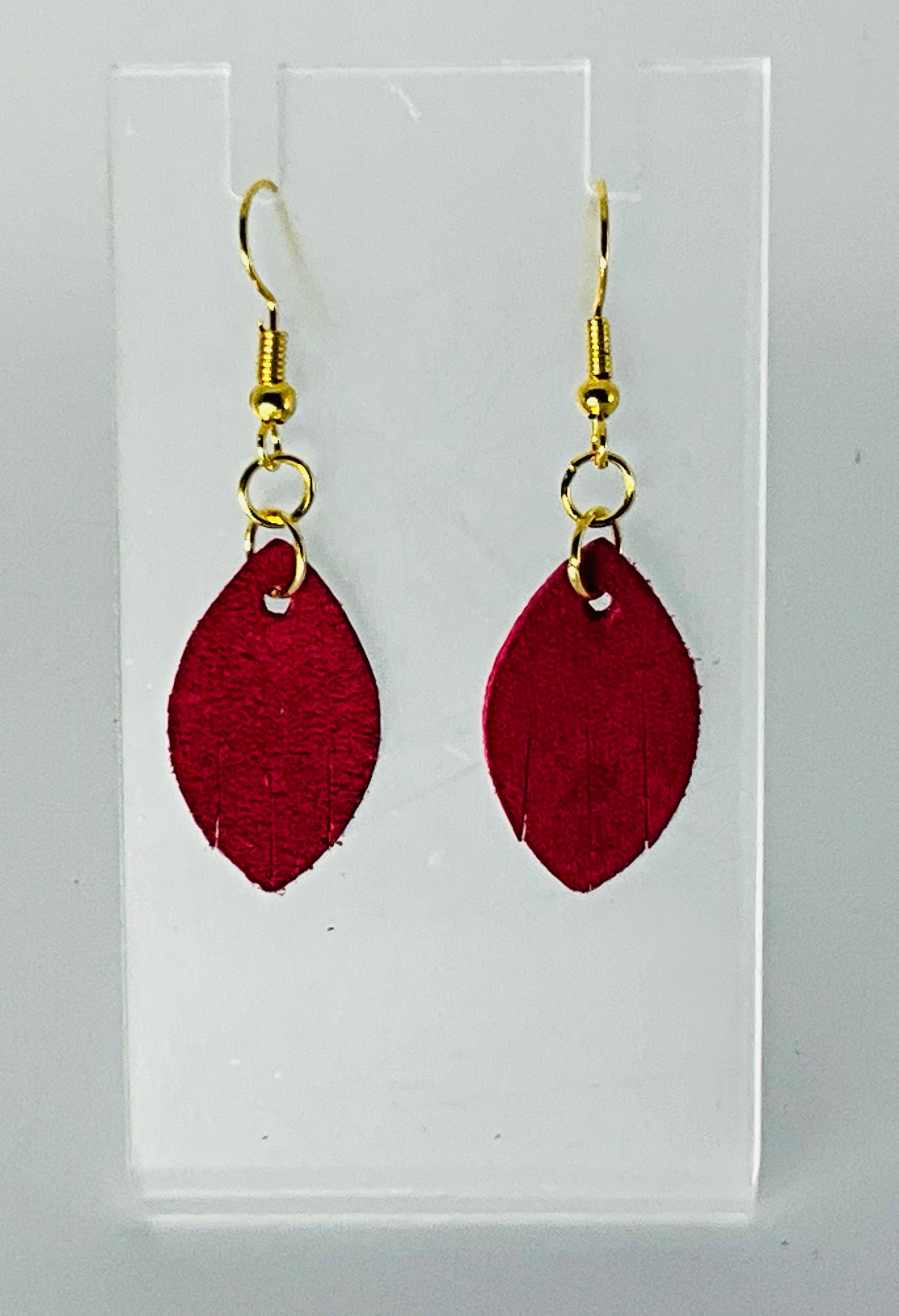 Kaity Bee Tiny Suede Feather Earrings