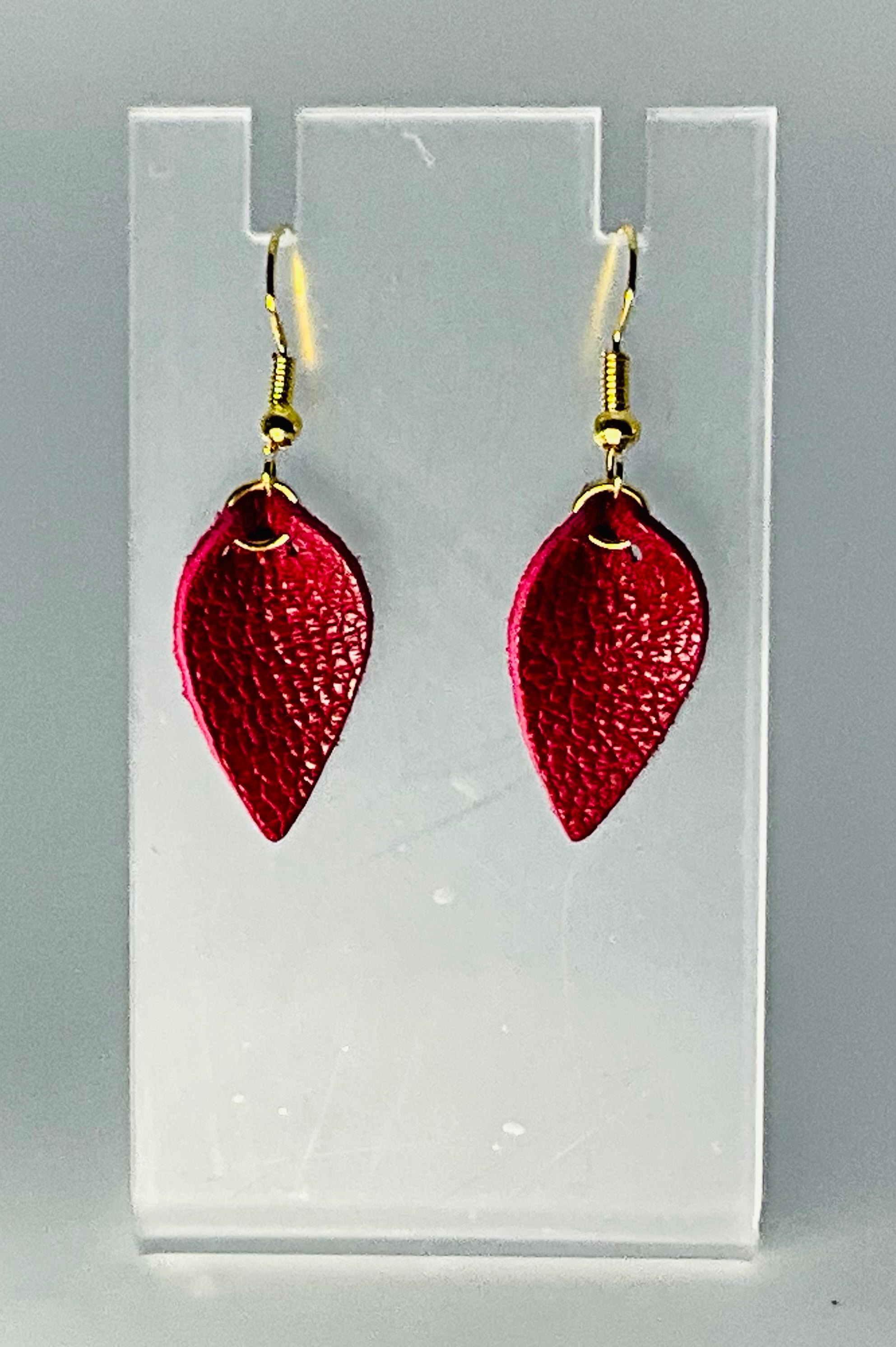 Lexy Bee Tiny Leather Petal Earrings