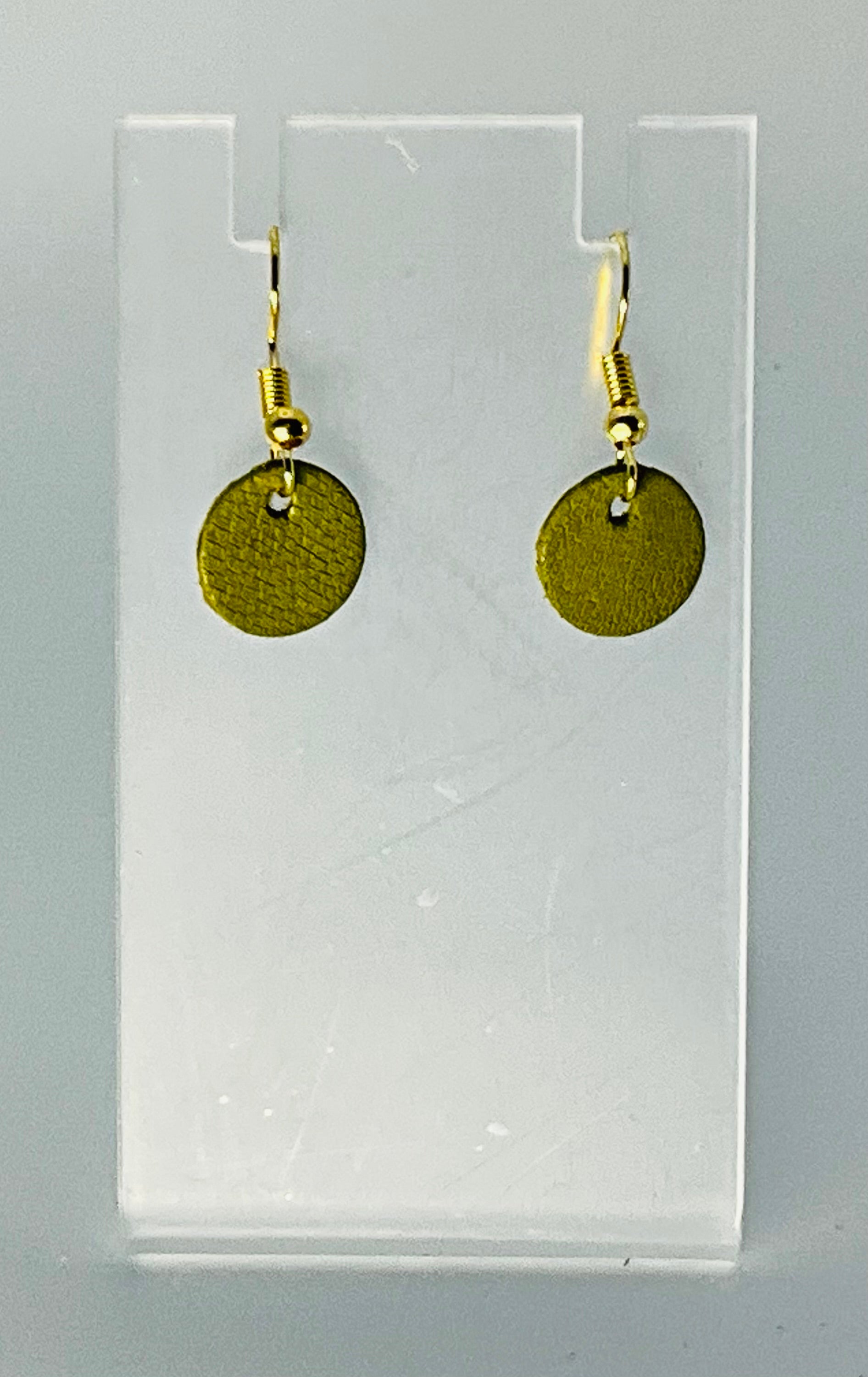 Georgie Bee Tiny Leather Moon Earrings